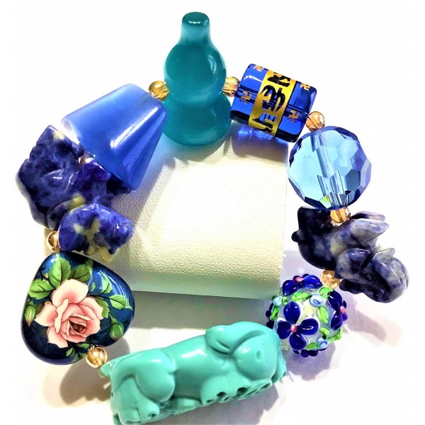  All Premium Gemstones-In-One Bracelet