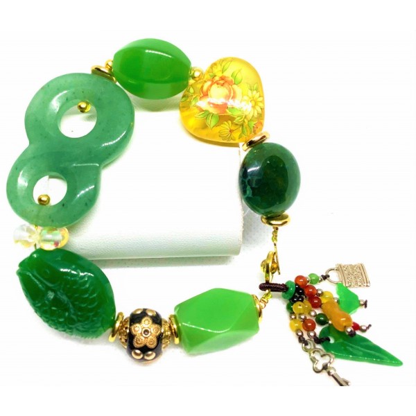  All Premium Gemstones-In-One Bracelet