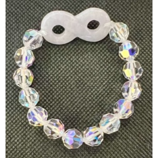 NEW: SWAROVSKI 10mm Crystal Elements with White Jade Infinity Combination